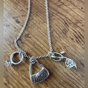 Lia Sophia silver tone expandable necklace 18-21”